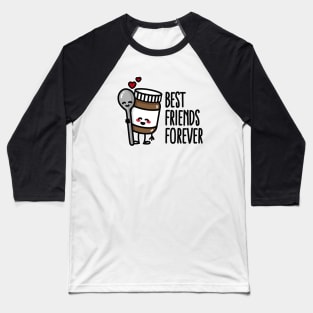 Best friends forever chocolate spread / spoon BFF Baseball T-Shirt